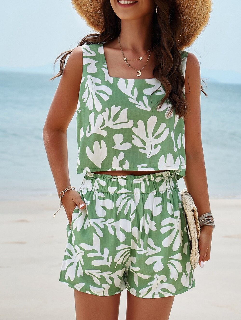 Delilah Tank and Shorts Set - Green